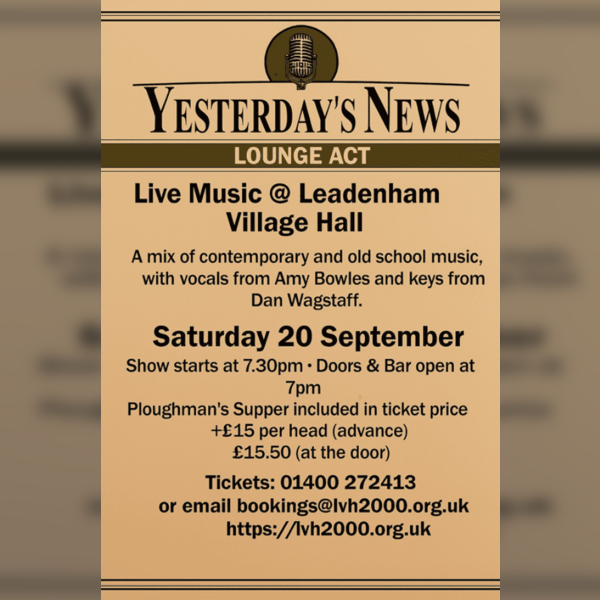 Yesterdays News - A mix of contemporary and old school live music