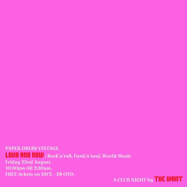 Loud And Now Club Night