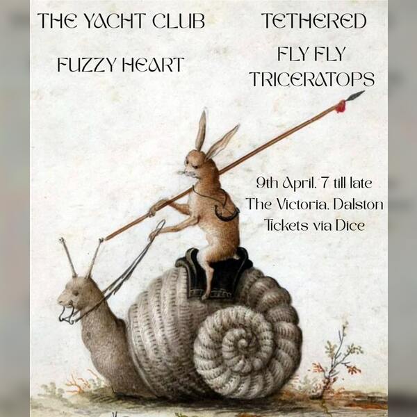 The Yacht Club / Tethered / Fuzzy Heart + Fly Fly Triceratops