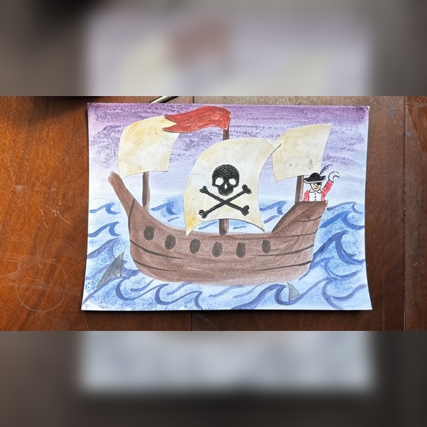 Art for All: Abandon Ship! Watercolour Pirate Ships (5yrs+)