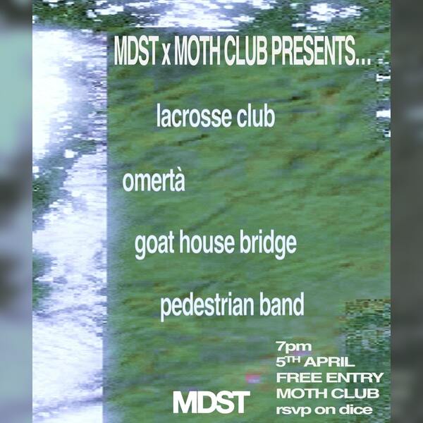 Lacross Club + Omerta + Pedestrian Band + Goat House Bridge
