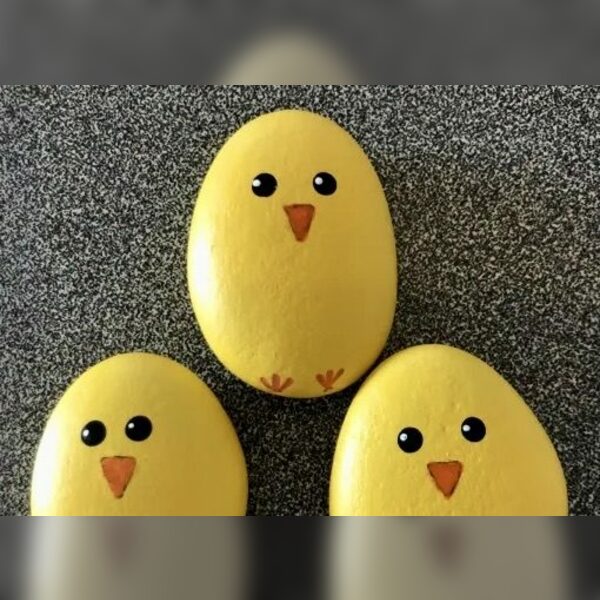 CappARTcino Easter Chick Pebble Painting Drop-in