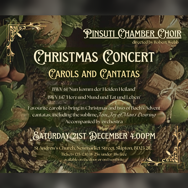 Pinsuti Chamber Choir presents: "Christmas Concert - Carols and Cantatas"