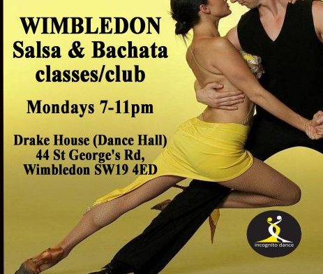 Salsa & Bachata Classes, Mondays at Wimbledon Salsa & Bachata Club