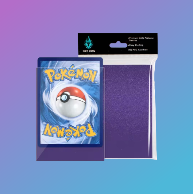 Fire Lion Premium Matte Purple Card Protector Sleeves