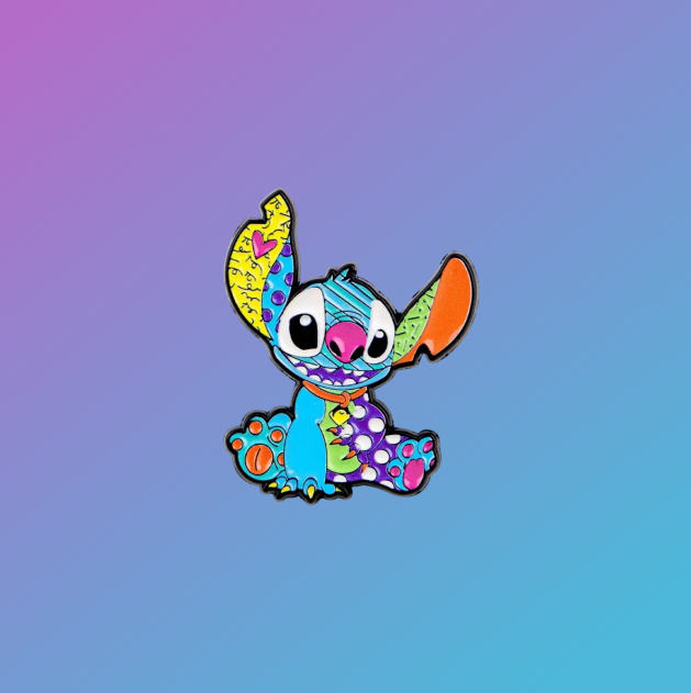 Pop Art Stitch Enamel Pin Badge - Colorful Disney Collectible