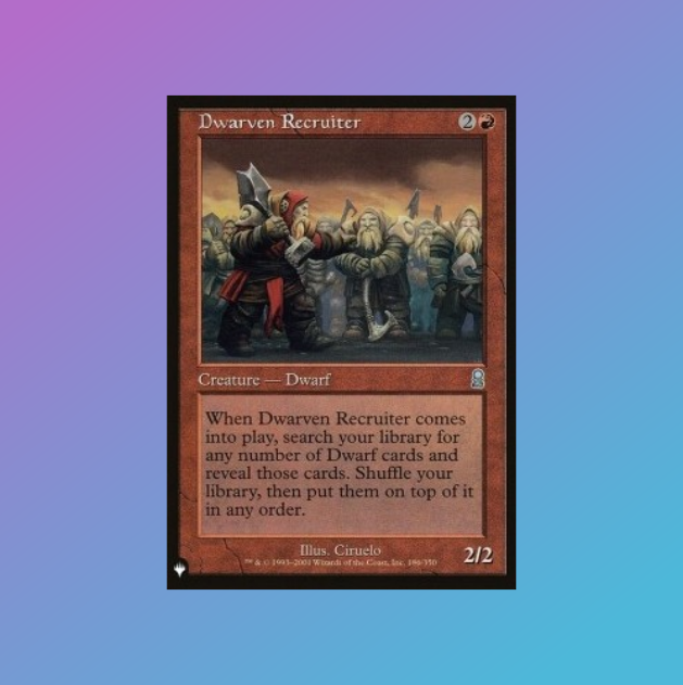Dwarven Recruiter - Retro Frame - The List