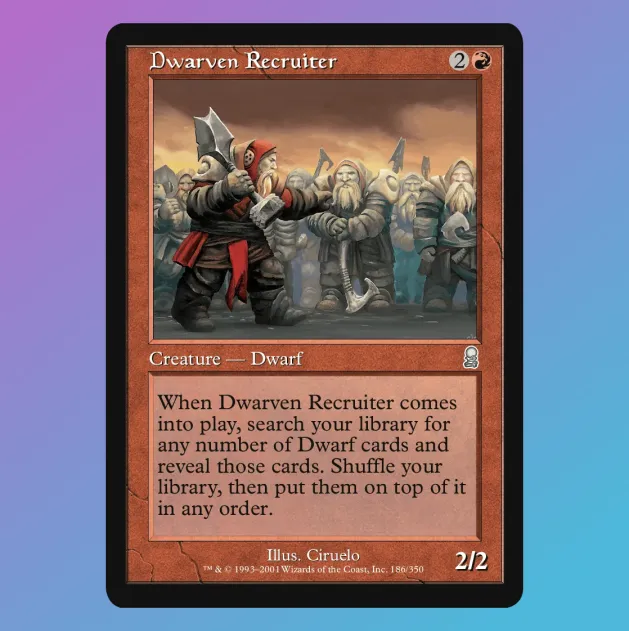 Dwarven Recruiter - Retro Frame - Odyssey