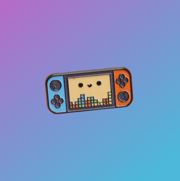 Retro Pixel Game Console Enamel Pin Badge