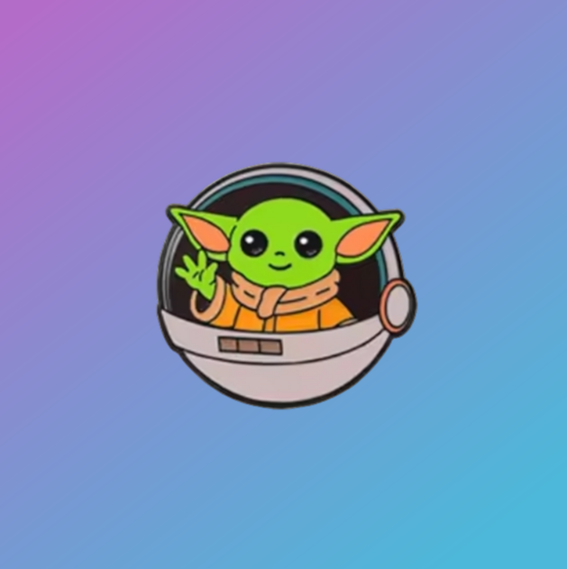 Grogu in Pod Enamel Pin Badge