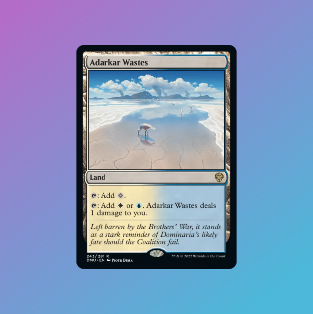 Adarkar Wastes - Rare Land Card - Dominaria United