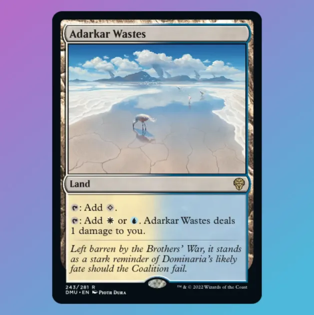 Adarkar Wastes - Rare Land Card - Dominaria United