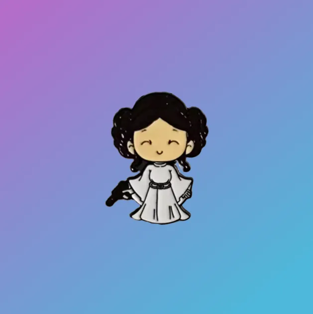 Princess Leia Chibi Anime Enamel Pin Badge