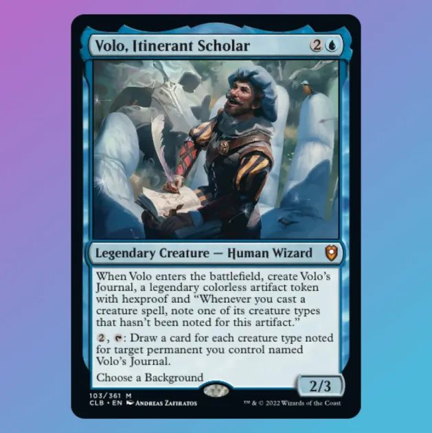 Volo, Itinerant Scholar - Commander Legends: Battle for Baldur's Gate