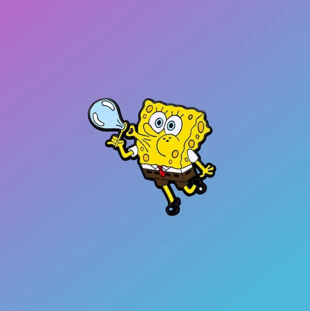 Spongebob Squarepants Blowing Bubbles Enamel Pin Badge