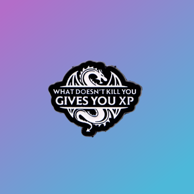 Gamer Mantra Dragon Enamel Pin Badge