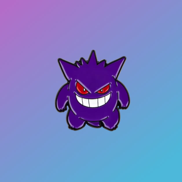 Gengar Purple Ghost Enamel Pin Badge