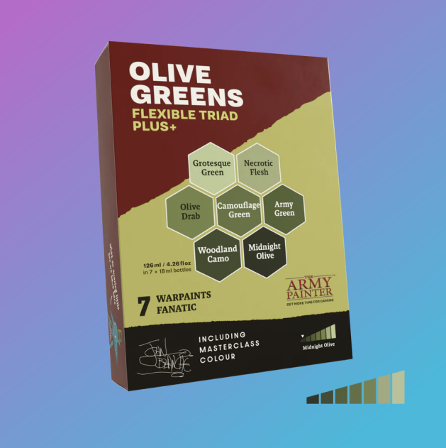 The Army Painter Warpaints Fanatic: Olive Greens Flexible Triad Plus+