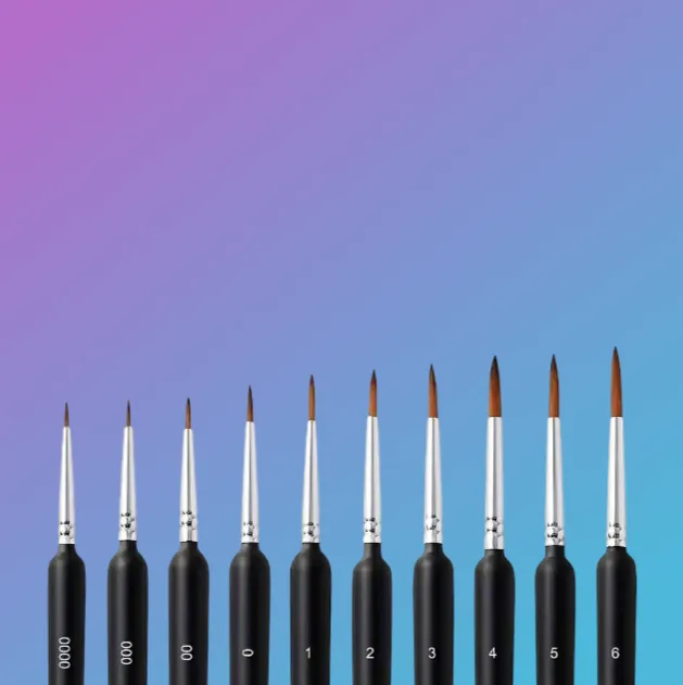 Fine Detail Paint Brush Set Warhammer Model Miniature