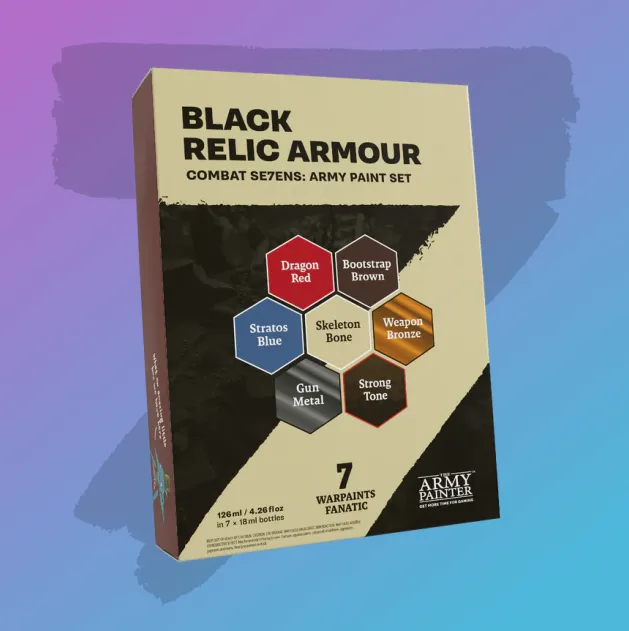 The Army Painter Warpaints Fanatic: Black Relic Armour Combat Se7ens Set
