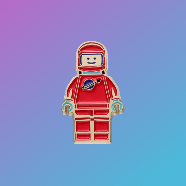 Retro Toys: Classic Red Spaceman Enamel Pin Badge