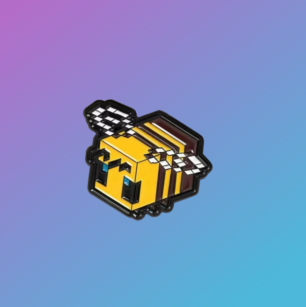 Minecraft: Pixel Art Bee Enamel Pin Badge