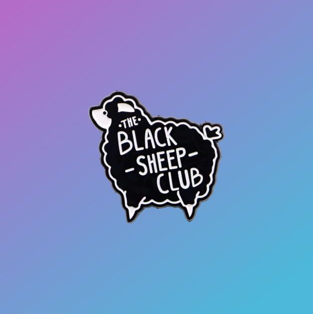 Alternative Culture: "The Black Sheep Club" Enamel Pin Badge