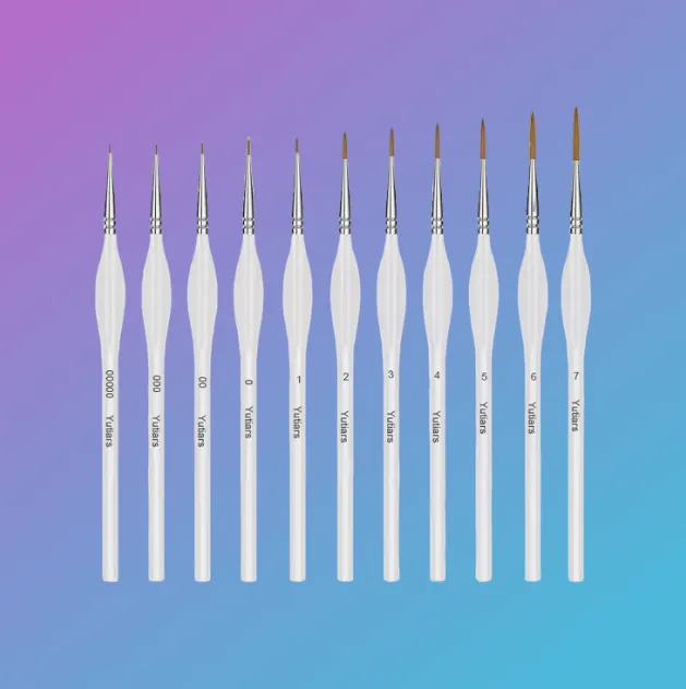 Extra Fine Detail Paint Brush Set (Pearlescent White)