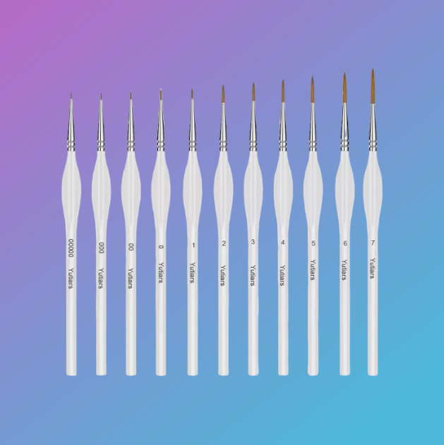 Extra Fine Detail Paint Brush Set (Pearlescent White)
