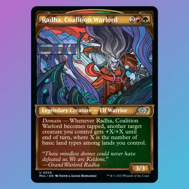 Radha Coalition Warlord Stained Glass MTG Single Card UK