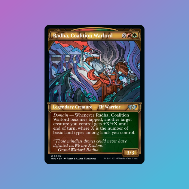 Radha, Coalition Warlord (Showcase Stained Glass) - Multiverse Legends