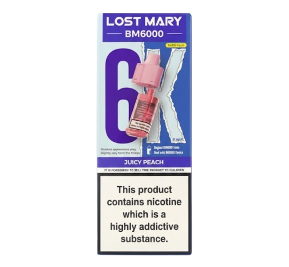 Lost Mary BM6000 6K Juicy Peach Refill Pack
