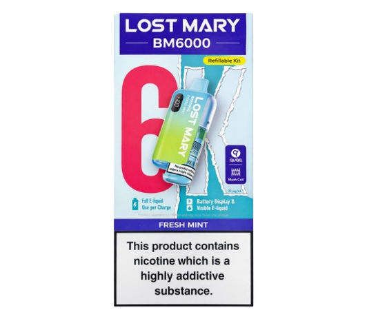 Lost Mary BM6000 Fresh Mint Refillable Kit