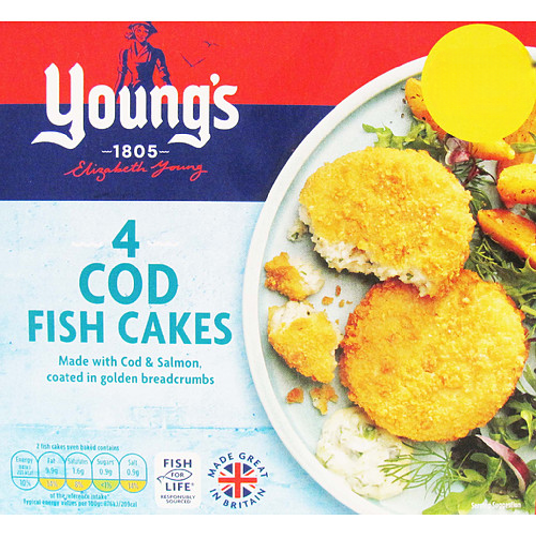 Youngs 4 Cod Cakes