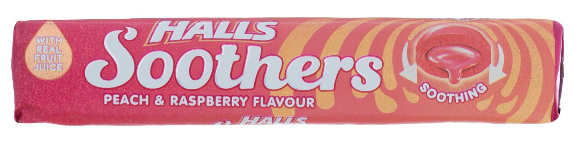 Halls Soothers Peach & Raspberry