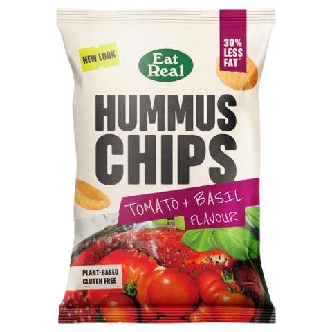 Eat Real Hummus Chips Tomato + Basil Flavour