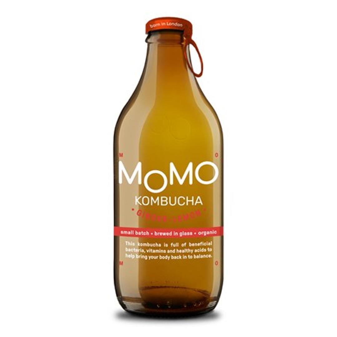 MOMO Kombucha Organic Ginger-Lemon Kombucha