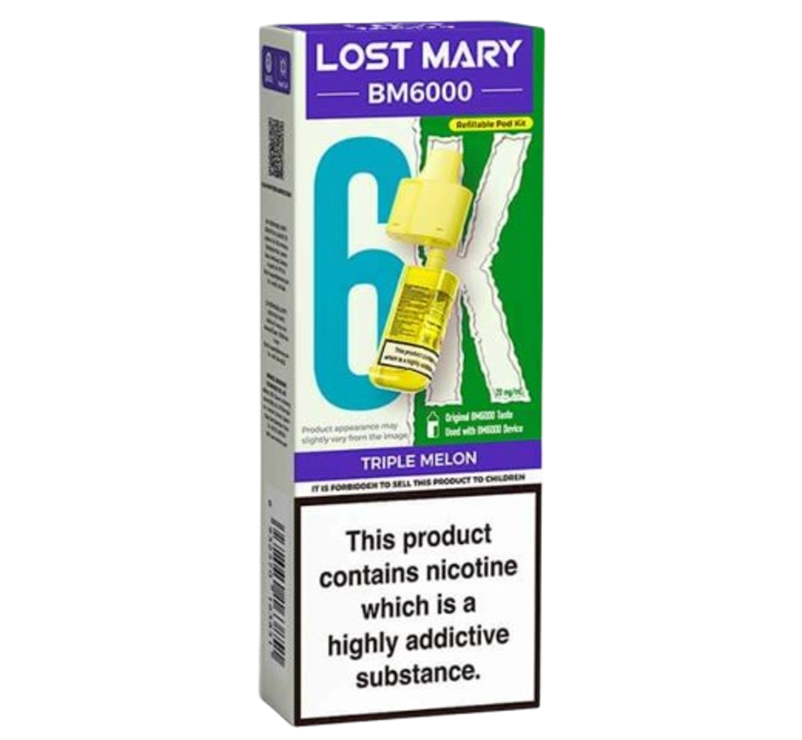 Lost Mary BM6000 Triple Melon Refillable Pod Kit