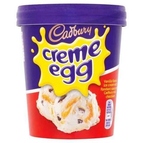 Cadbury Creme Egg Ice Cream Tub