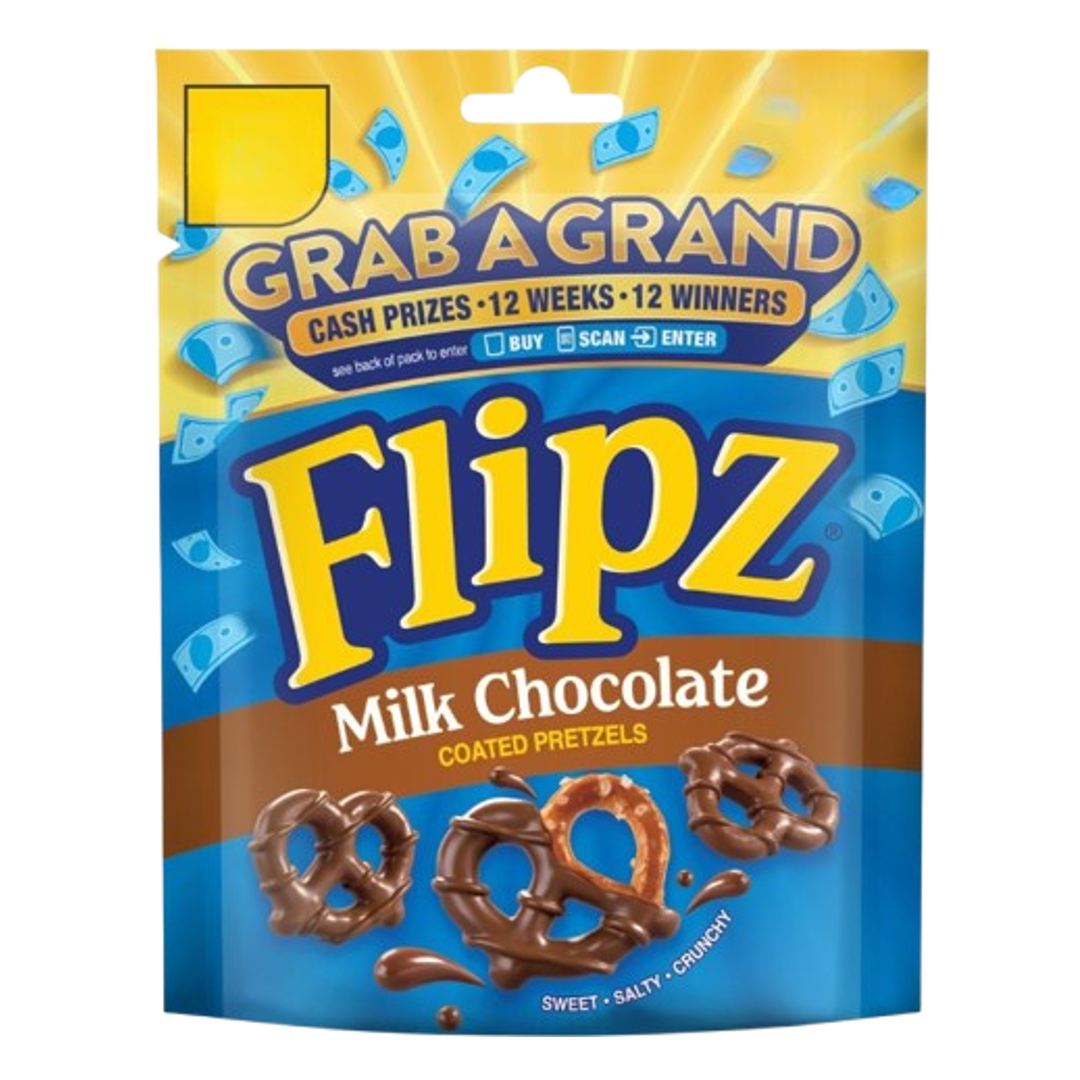Flipz Milk Chocolate Coated Pretzels