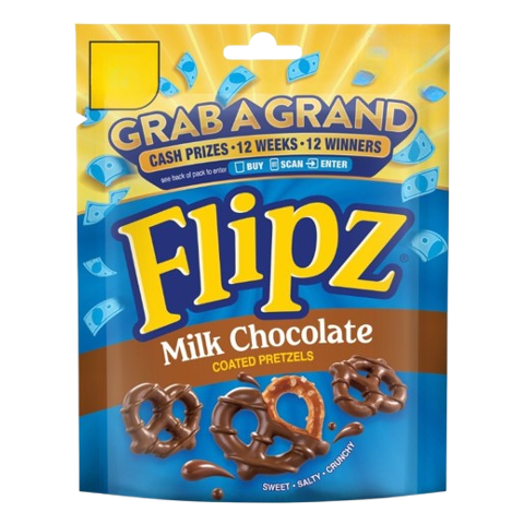 Flipz Milk Chocolate Coated Pretzels
