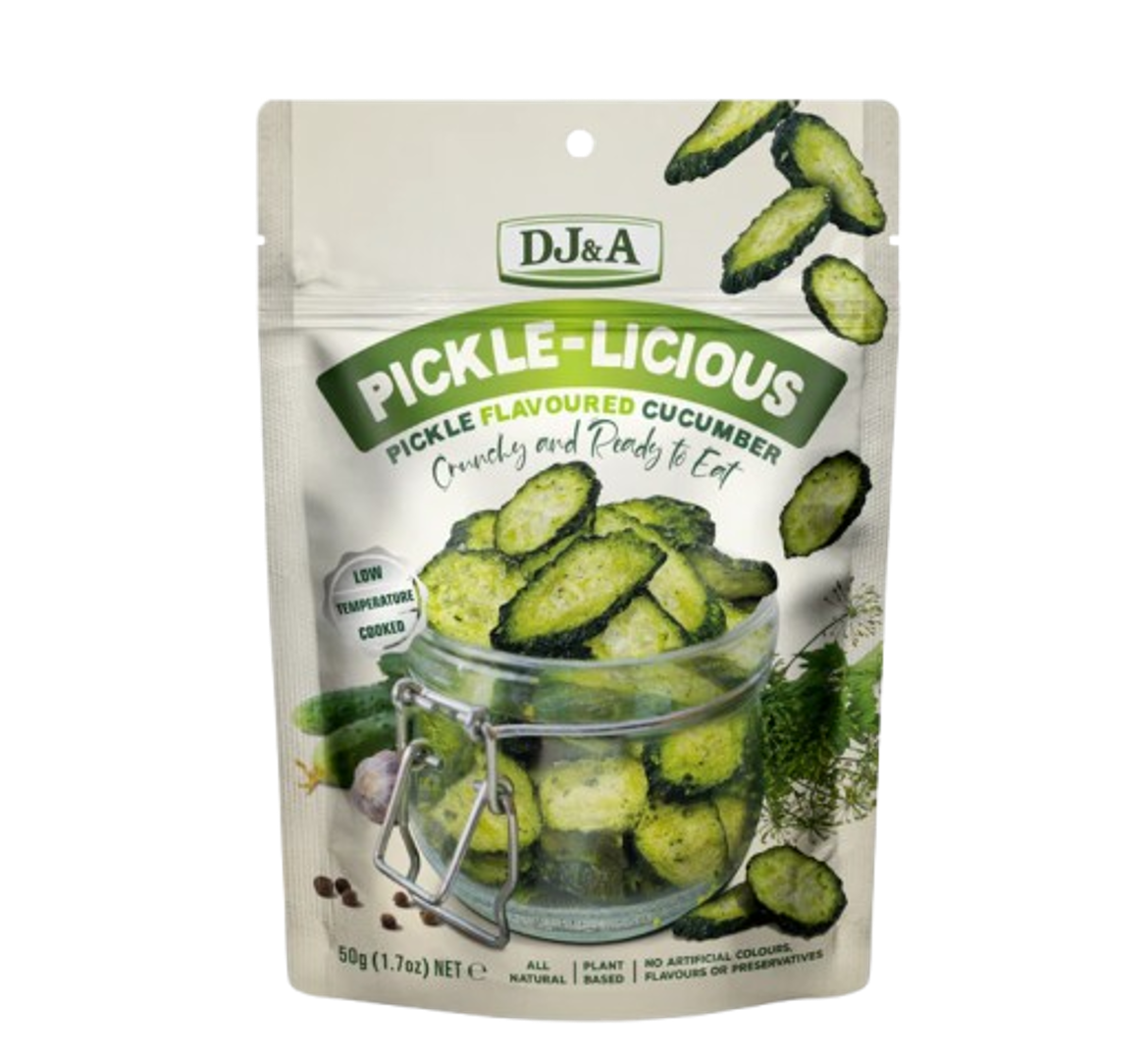 DJ & A Pickle-Licious Pickle Flavoured Cucumber Crisps