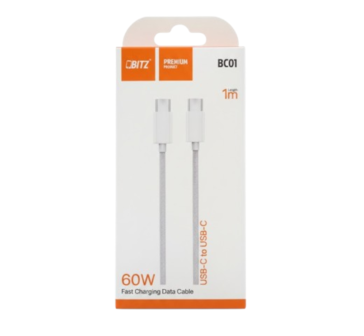 Bitz 60W USB-C to USB-C 1m
