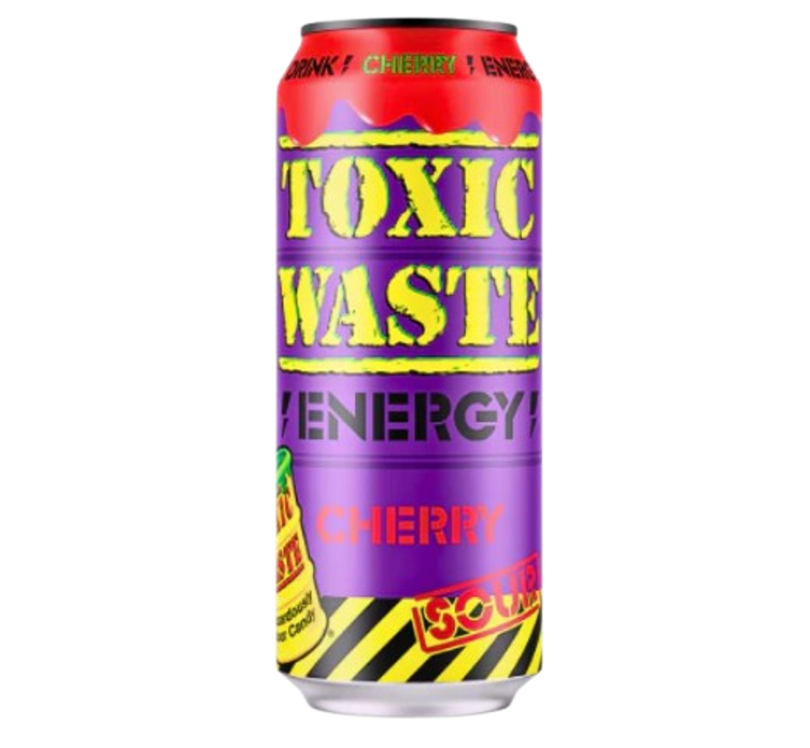Toxic Waste Sour Cherry Energy Drink Waste Energy Cherry