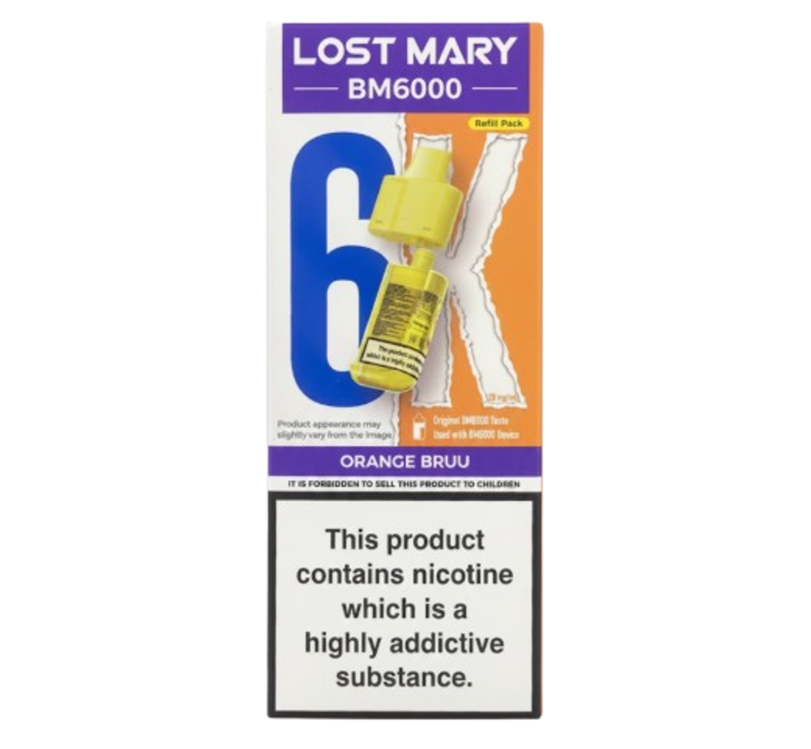 Lost Mary BM6000 Orange Bruu Refill Pack