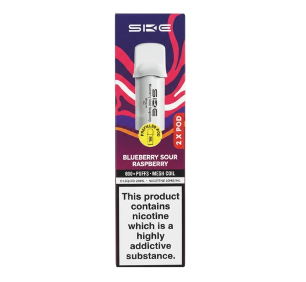 SKE 600 Blueberry Sour Raspberry 2 X Pod