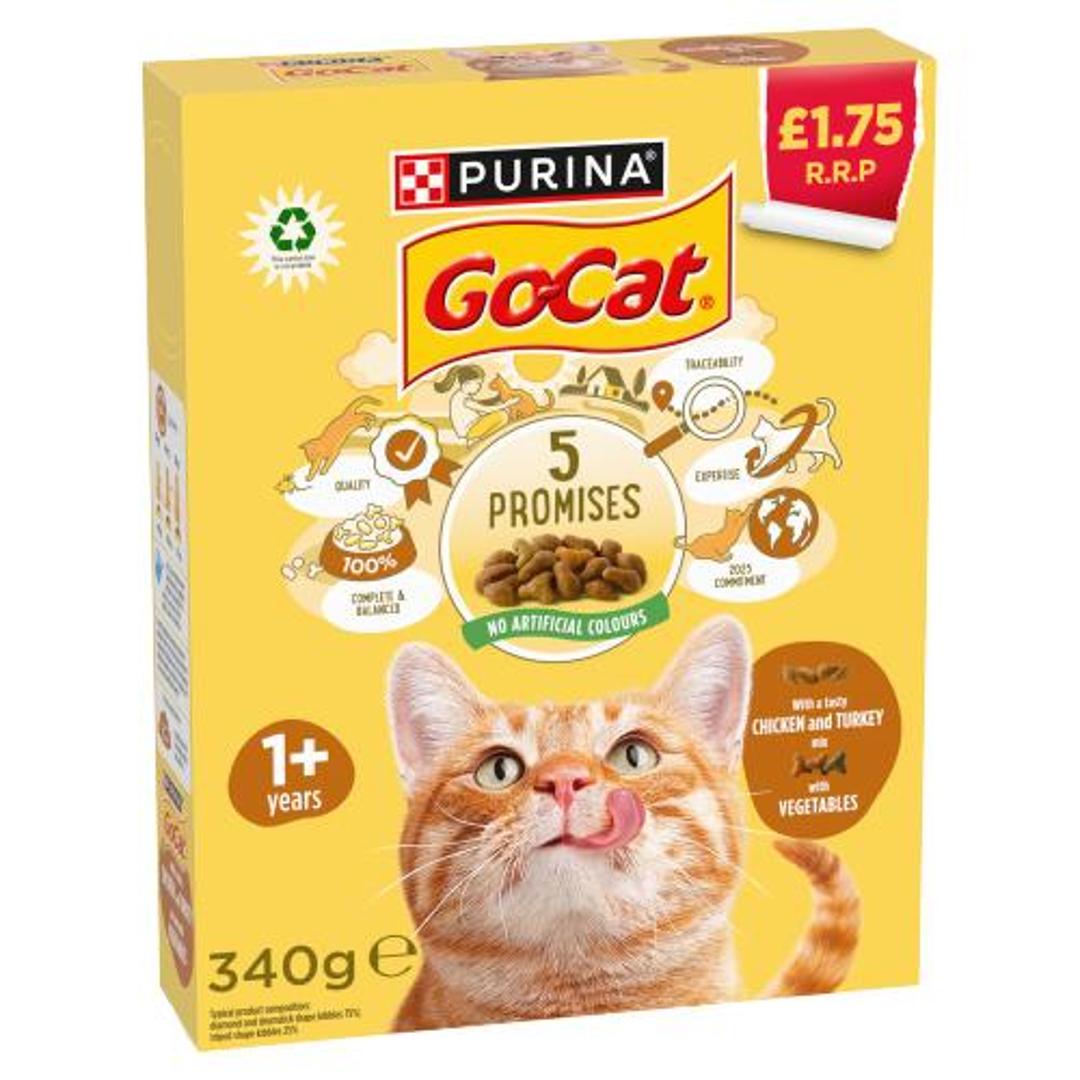 Go-Cat with a Tasty Chicken and Turkey Mix with Vegetables 1+ Years