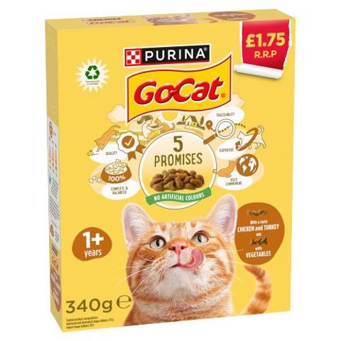 Go-Cat with a Tasty Chicken and Turkey Mix with Vegetables 1+ Years