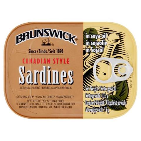 Brunswick Canadian Style Sardines in Soya Oil