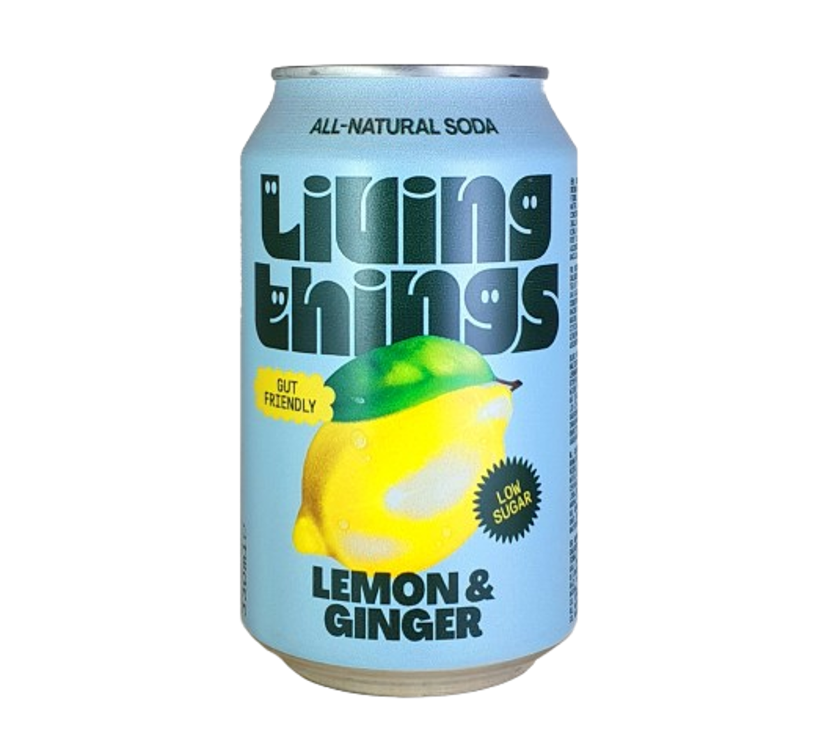 Living Things Lemon & Ginger Natural Soda